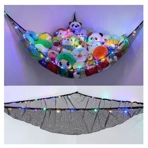 Black Mesh Toy Hammock with LED Lights